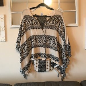 Printed poncho